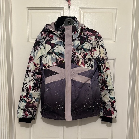 Obermeyer Multicolor Floral Ski/Snowboard Jacket - Picture 2 of 8